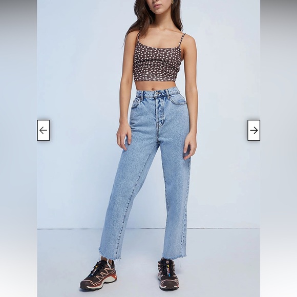 PacSun Eco Light Blue High Waisted Straight Leg Jeans NWT - Picture 1 of 4